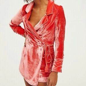 Free people velvet romper